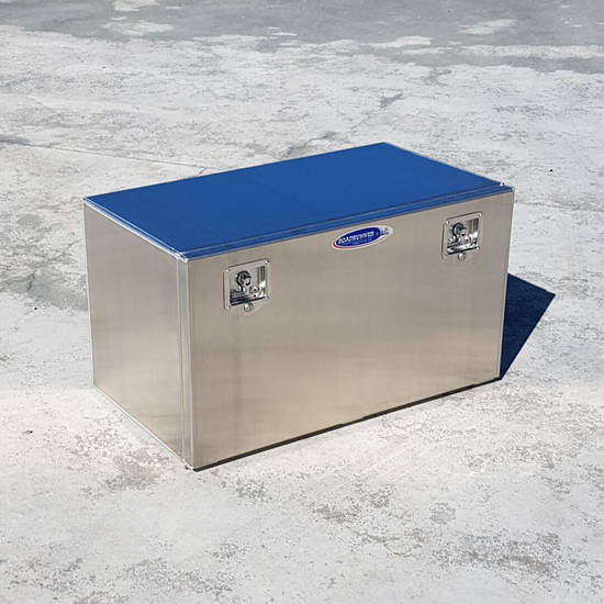 Square Toolbox (600H x 600D x 1200L) - 3mm Aluminium, Single Stainless Steel Door